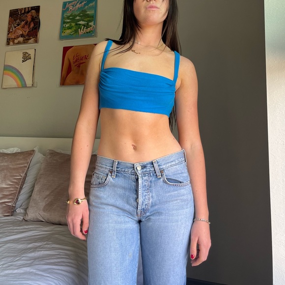 Blue bandeau style top - Picture 3 of 4